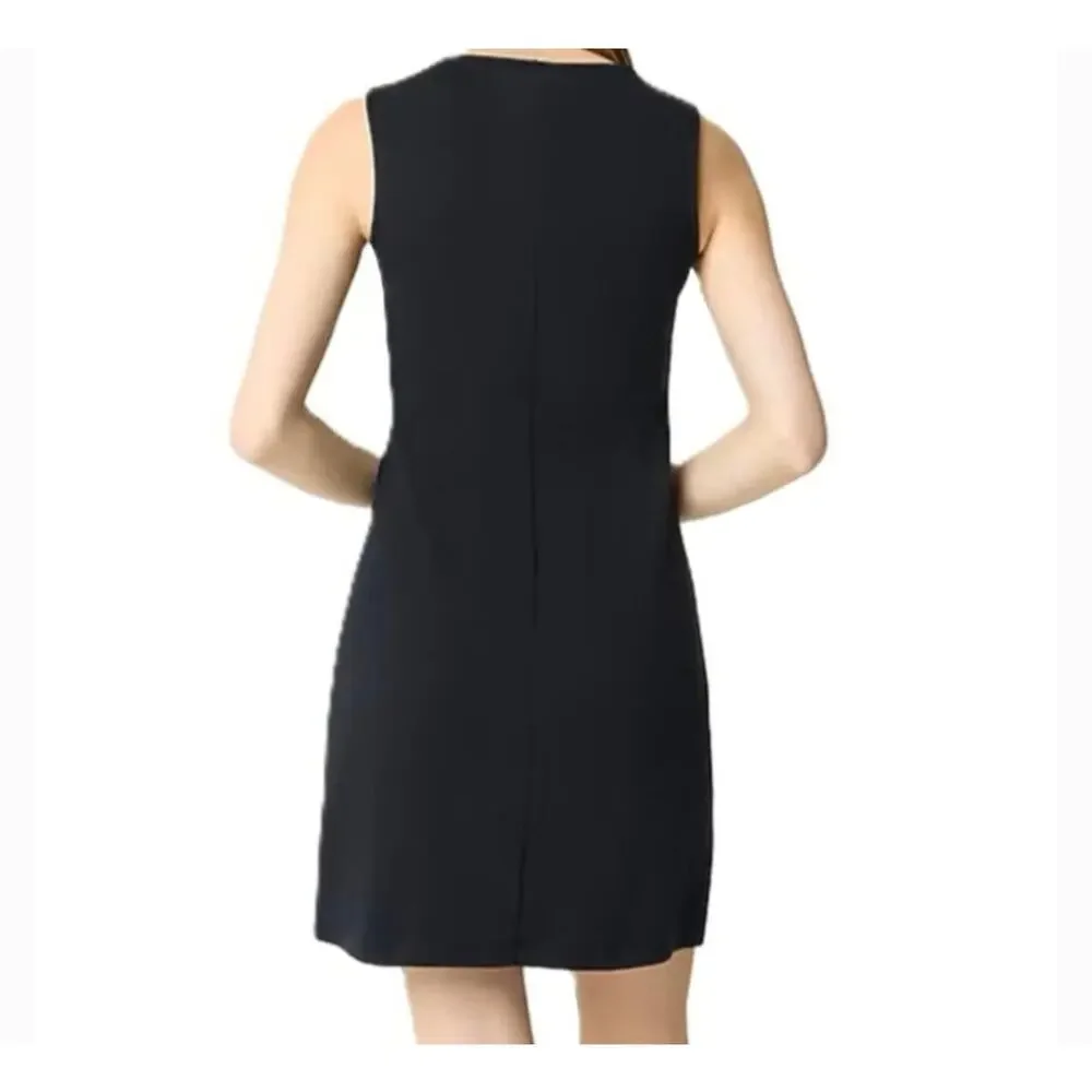 NWT J. Crew Essential Knit Black Sleeveless Cotton Pull On Black Tank Dress